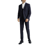 Spodnie do garnituru slim fit - Granatowe