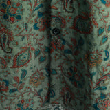 Vintage Koszula Bawełniana z Krótkim Rękawem z Guzikami w Stylu Retro Paisley Zielona dla Mężczyzn z Lat 70