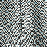 Męska Koszula Bawełniana Casual Vintage Geometryczna z Guzikami na Lato Retro Krótki Rękaw