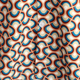 Letnia Koszula Bawełniana z Krótkim Rękawem dla Mężczyzn, Retro, Guziki, Vintage, Geometryczna, Okręgi, Fajna