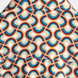 Letnia Koszula Bawełniana z Krótkim Rękawem dla Mężczyzn, Retro, Guziki, Vintage, Geometryczna, Okręgi, Fajna