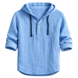 Bluza z Kapturem z Lnianej Tkaniny