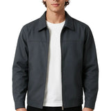 Lekka Twill Kurtka dla Mężczyzn – Ciemnoszara – Regular Fit