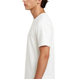 Męska koszulka T-shirt z bawełny – Oddychająca krótki rękaw okrągły dekolt – Biała