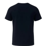 Męska koszulka T-shirt z bawełny – Oddychająca, krótki rękaw, okrągły dekolt – Granatowa