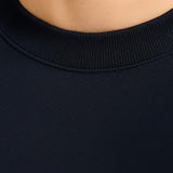 Męska koszulka T-shirt z bawełny – Oddychająca, krótki rękaw, okrągły dekolt – Granatowa