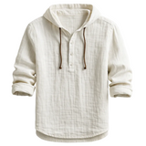 Bluza z Kapturem z Lnianej Tkaniny