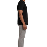 Męska T-shirt Slim-Fit Mercerizowana w Kolorze Czarnym