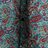 Koszula Vintage z Krótkim Rękawem z Bawełny z Wzorem Paisley dla Mężczyzn