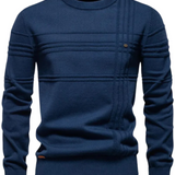 Sweter męski w wzór w kratę
