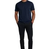 Męska T-Shirt Slim-Fit w Kolorze Morskiego Niebieskiego