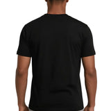 Męska T-shirt Slim-Fit Mercerizowana w Kolorze Czarnym