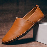 Ręcznie Szyte Skórzane Loafers