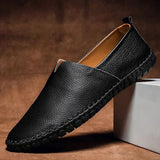 Ręcznie Szyte Skórzane Loafers
