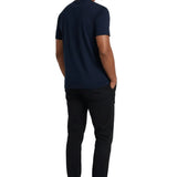 Męska T-Shirt Slim-Fit w Kolorze Morskiego Niebieskiego
