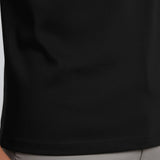 Męska T-shirt Slim-Fit Mercerizowana w Kolorze Czarnym