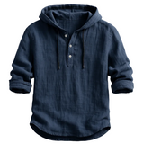 Bluza z Kapturem z Lnianej Tkaniny
