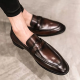 Eleganckie Skórzane Loafers