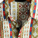 Koszula Retro z Bawełny z Krótkim Rękawem Boho dla Mężczyzn