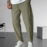 Eleganckie Spodnie Tapered z Troczkami