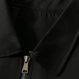 Lekka Twill Kurtka dla Mężczyzn – Czarna – Regular Fit
