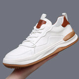 Buty skórzane na wysokiej podeszwie