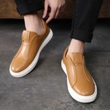 Casual Skórzane Buty Slip-On