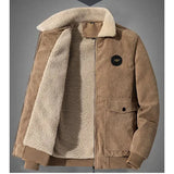 Elegancka Kurtka Sztruksowa z Fleece