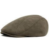 Cazel | Klasyczny beret ze skóry zamszowej