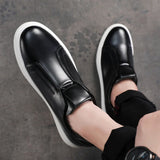 Casual Skórzane Buty Slip-On