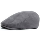 Cazel | Klasyczny beret ze skóry zamszowej
