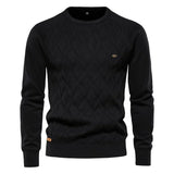 Sweter męski Theodor z rombowym wzorem