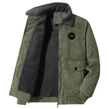 Elegancka Kurtka Sztruksowa z Fleece
