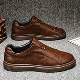 Klasyczne Skórzane Buty Slip-On