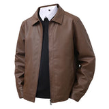 Elegancka Skórzana Kurtka Bomber