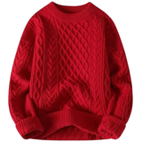Sweter w splot kablowy