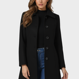 Josephine - Dámsky zimný trench coat s jedným gombíkom