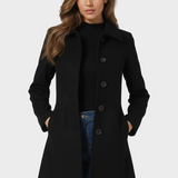 Josephine - Dámsky zimný trench coat s jedným gombíkom