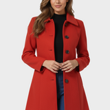Josephine - Dámsky zimný trench coat s jedným gombíkom