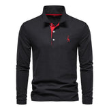 Casual Długi Rękaw Polo Shirt