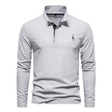 Casual Długi Rękaw Polo Shirt