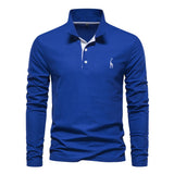 Casual Długi Rękaw Polo Shirt