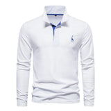 Casual Długi Rękaw Polo Shirt