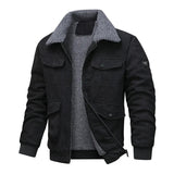 Elegancka Kurtka z Korduroy i Fleece