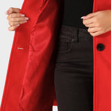 Josephine - Dámsky zimný trench coat s jedným gombíkom