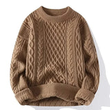 Sweter w splot kablowy