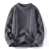 Sweter w splot kablowy